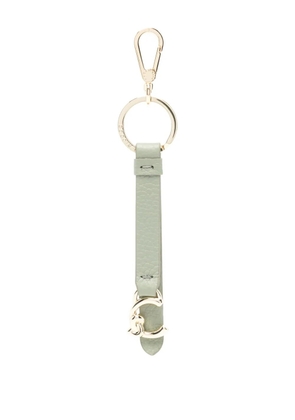 Coccinelle textured logo-charm keyring - Green