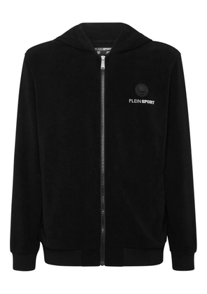 Plein Sport logo-embroidered hoodie - Black