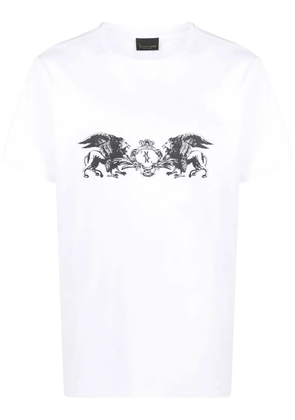 Billionaire chest-logo crew-neck T-shirt - White