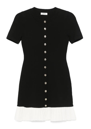 SANDRO pleated mini dress - Black