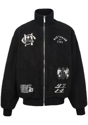 Mastermind Japan logo-print textured jacket - Black