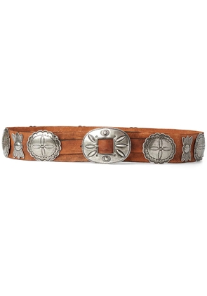 Ralph Lauren Collection plaque buckled belt - Brown