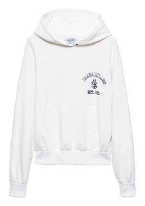 Prada logo-print hoodie - White