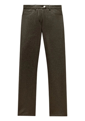 Courrèges 5-pocket vinyl straight trousers - Brown