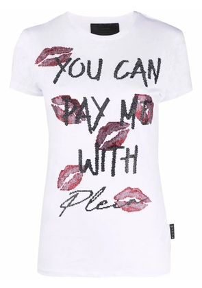 Philipp Plein rhinestone-embellished T-shirt - White