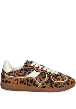 Nokwol August leopard lace-up trainers - Brown