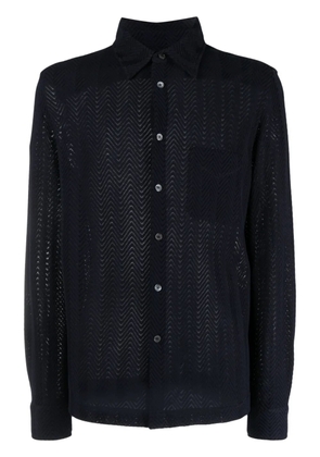 Missoni zigzag-woven striped shirt - Blue