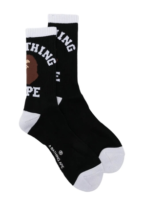A BATHING APE® College socks - Black