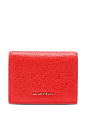 Coccinelle metallic flap wallet - Red