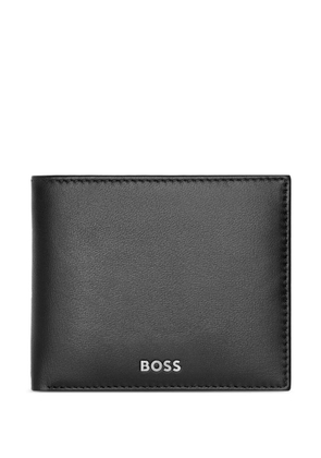BOSS logo-print leather wallet - Black