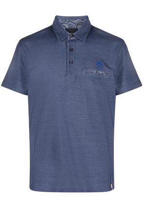 Billionaire paisley pocket polo shirt - Blue