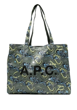 A.P.C. Diane reversible tote bag - Green