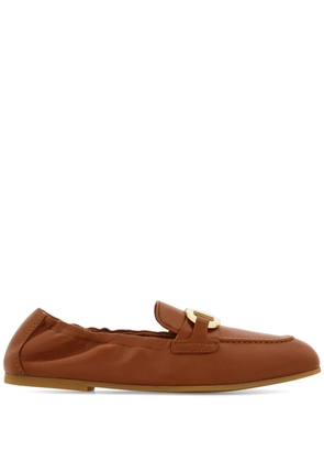 Ferragamo Gancini loafers - Brown
