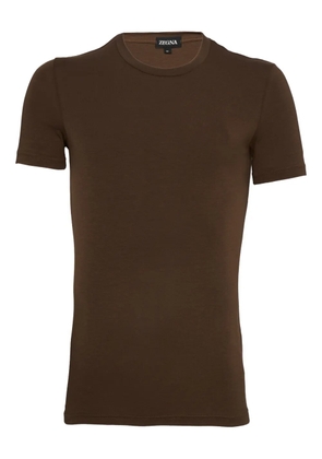 Zegna crew-neck T-shirt - Brown