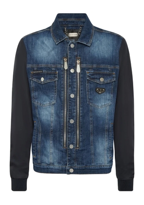 Philipp Plein double-zip denim jacket - Blue
