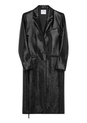 Courrèges vinyl mid-length trench coat - Black