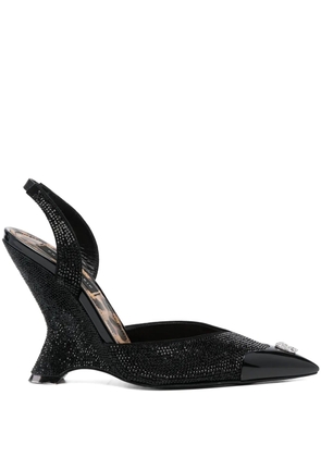 Philipp Plein Decollete 105mm crystal-embellished pumps - Black