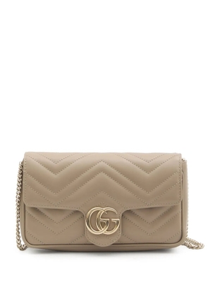 Gucci mini GG Marmont bag with cardholder - Neutrals