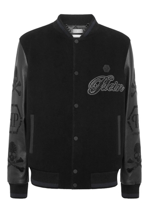 Philipp Plein skull-embellished bomber jacket - Black