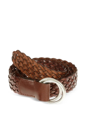 Anderson's twisted leather belt - Brown