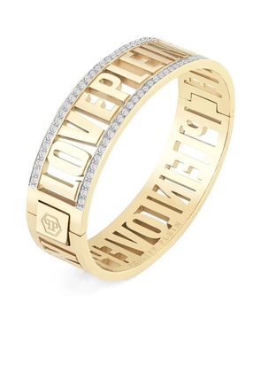 Philipp Plein love lettering crystal-bandbracelet - Gold