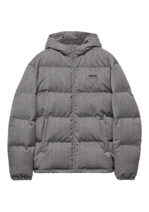 Prada hooded padded jacket - Grey