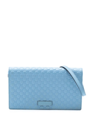 Gucci Pre-Owned 2000-2015 Microguccissima Wallet on Strap crossbody bag - Blue