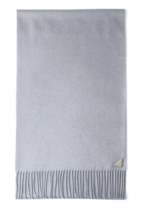 Prada enamel triangle-logo scarf - Grey
