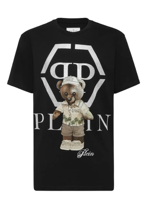 Philipp Plein crystal-embellished teddy-bear T-shirt - Black