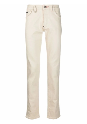 Philipp Plein logo-plaque slim-fit jeans - Neutrals