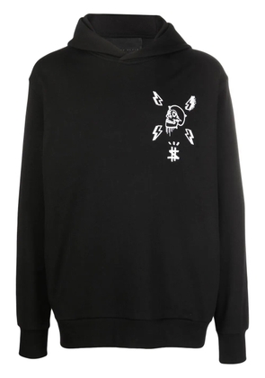 Philipp Plein skull graphic-print hoodie - Black