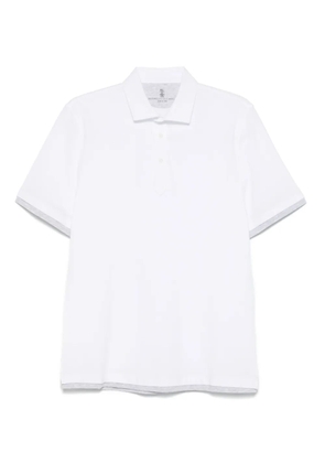 Brunello Cucinelli faux-layered polo shirt - White