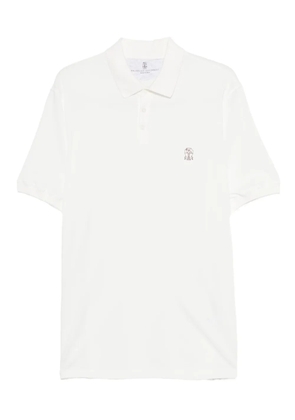 Brunello Cucinelli short-sleeve cotton polo shirt - White