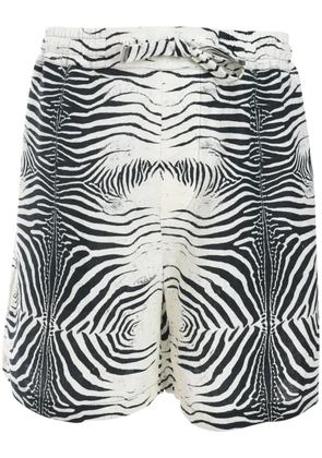 Roberto Cavalli zebra-print shorts - White