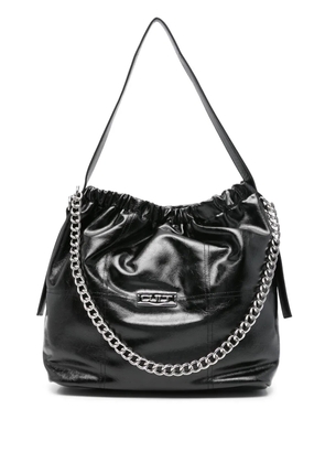 Cult chain-strap leather tote bag - Black