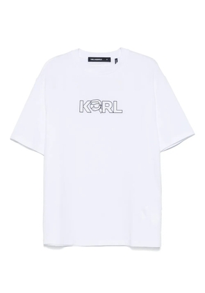 Karl Lagerfeld logo-print T-shirt - White