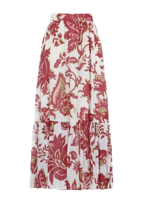 ETRO floral-print maxi skirt - White