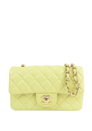 CHANEL Pre-Owned 2021-2025 Mini Rectangular Classic Caviar Single Flap crossbody bag - Green