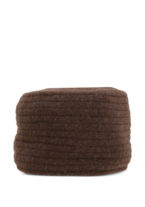 Loro Piana ribbed beanie - Brown