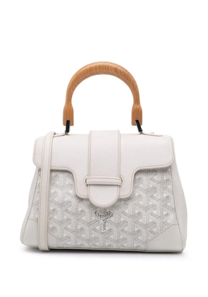 Goyard Pre-Owned 2018 Mini Goyardine Saigon Souple satchel - White