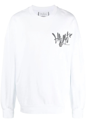 Philipp Plein Hawaii long-sleeve sweatshirt - White