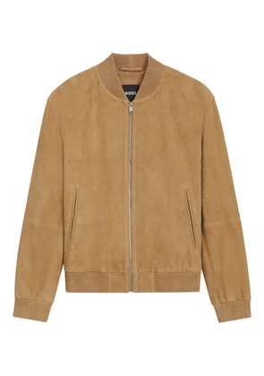 BOSS suede bomber jacket - Brown