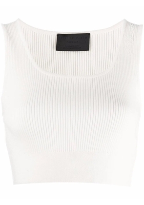 Philipp Plein Signature wool cropped top - Neutrals