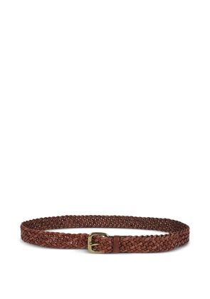 Dragon braided buckle belt - Brown