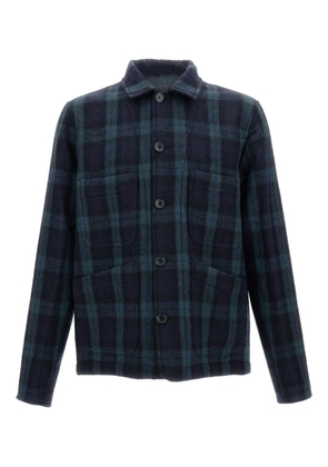PS Paul Smith checked wool overshirt - Blue