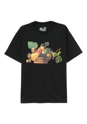 Melt cotton printed T-shirt - Black
