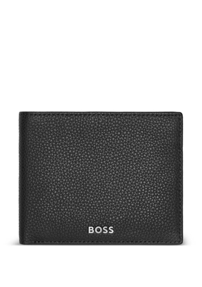 BOSS logo-print leather wallet - Black