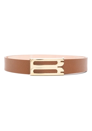 Victoria Beckham logo-buckle belt - Brown