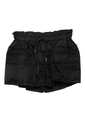 sacai ruched-waist shorts - Black
