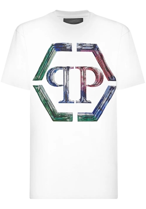 Philipp Plein SS Strass Hexagon T-shirt - White
